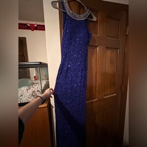 Scala Royal Blue Sequin Gown